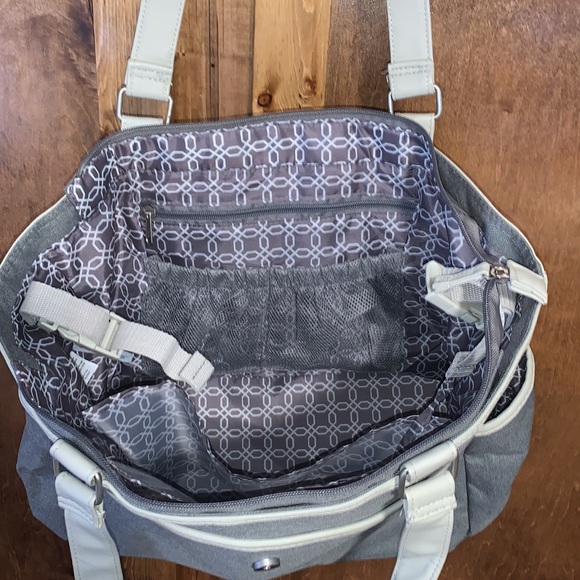 Carter’s Just One You Large Grey Diaper Bag- Very Good Used Condition - Picture 4 of 10